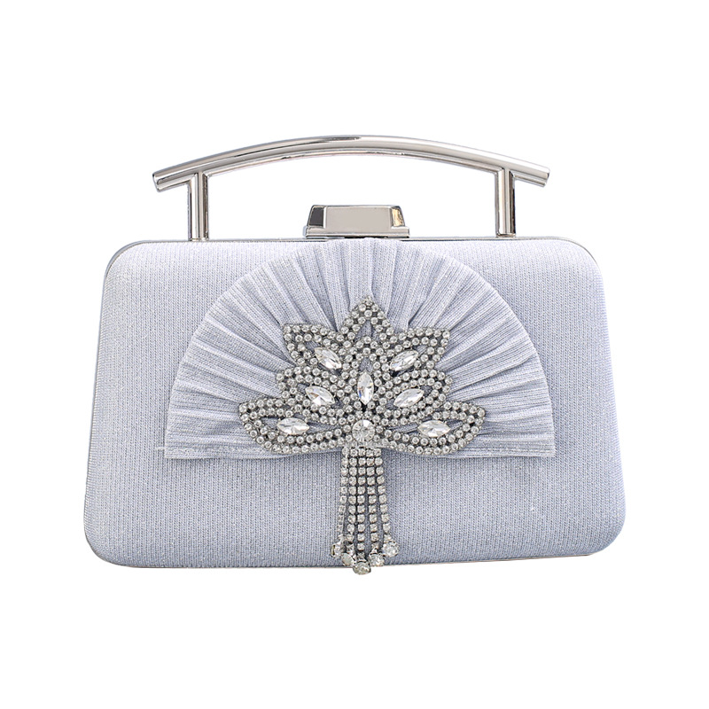 Women Handheld Bags - Temperament Metal Dinner Bag Bankettas Glanzende