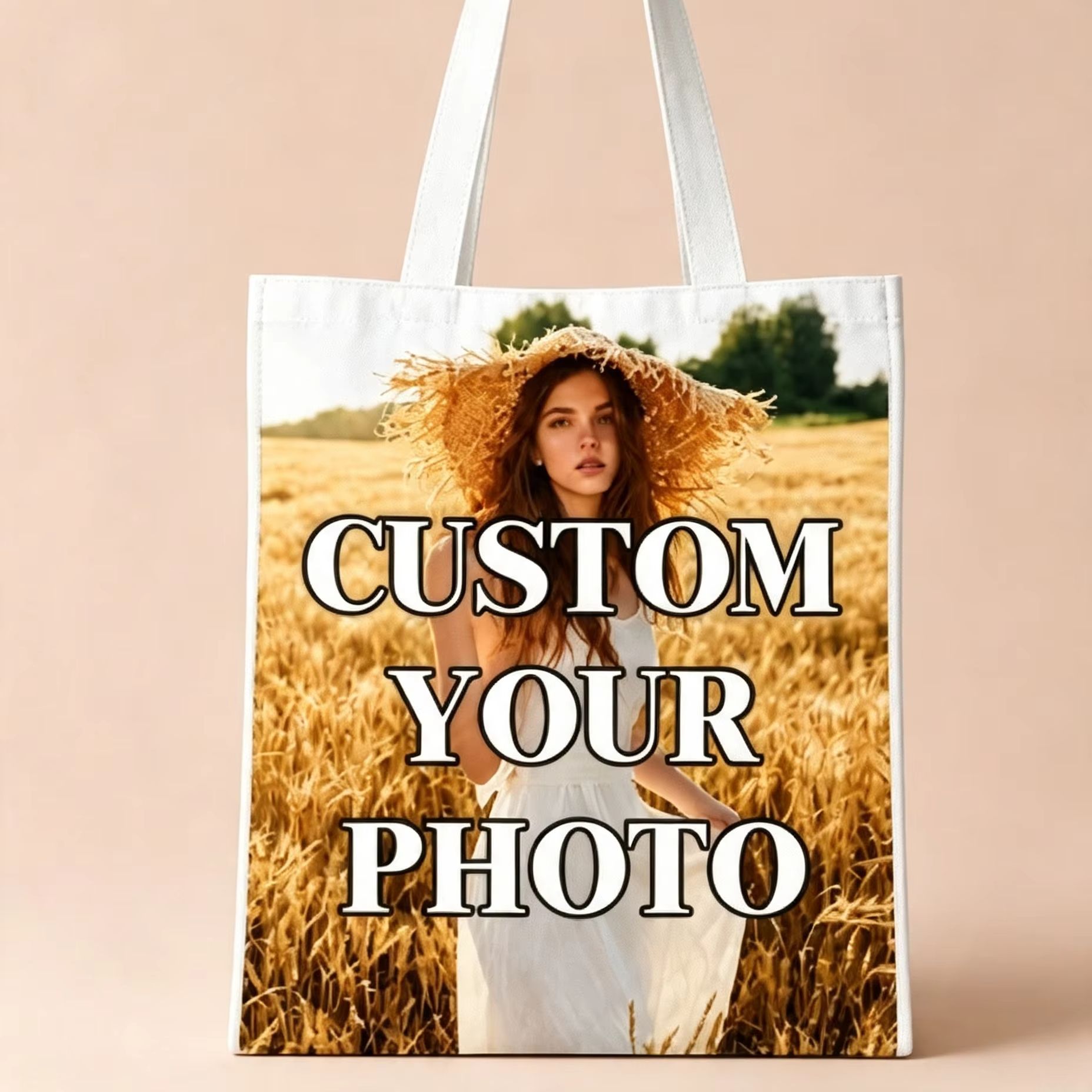 Women Bags Pictures - Gepersonaliseerde canvas tas met eigen foto,
