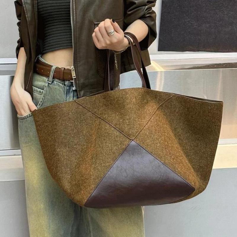 Women Handheld Bags - Herfst- en wintermode Nieuwe patchwork contrasterende