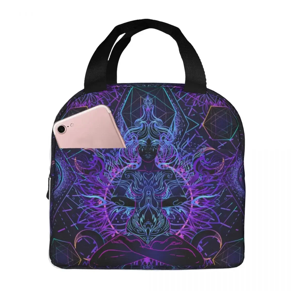Women Bags India - India Mandala Zen Boeddha Lunchtas Draagbare