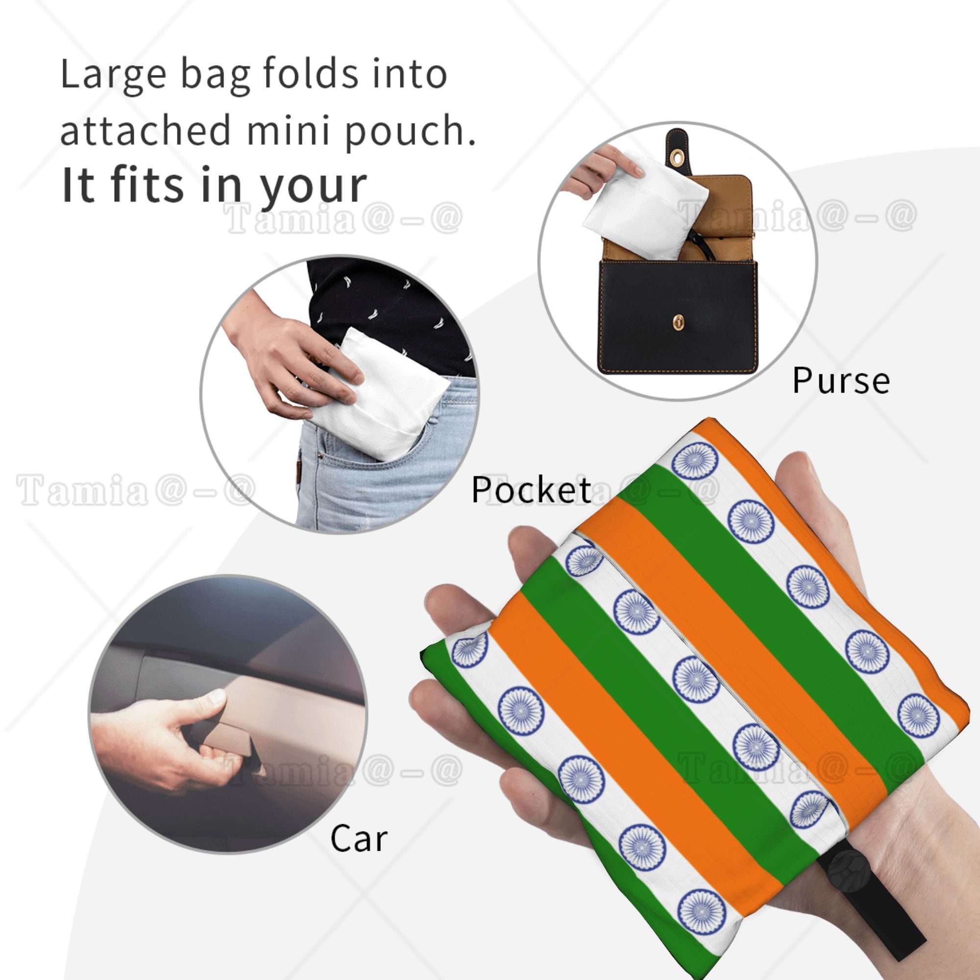 Herbruikbare Indiase vlag bood - Women Bags India recensie en prijs