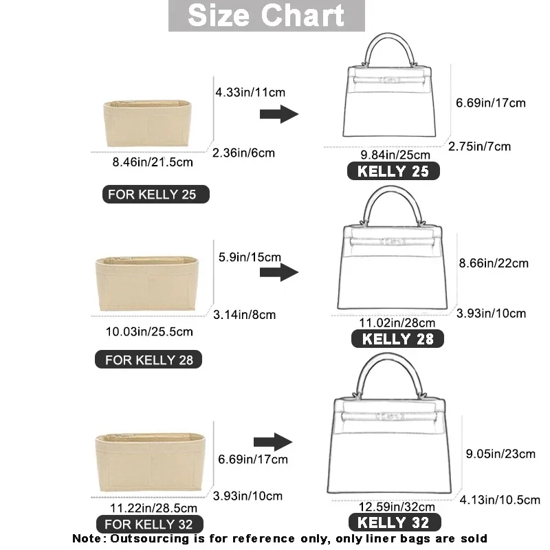 Vilten Doek Insert Bag Organiz - Women Bags Hermes recensie en prijs