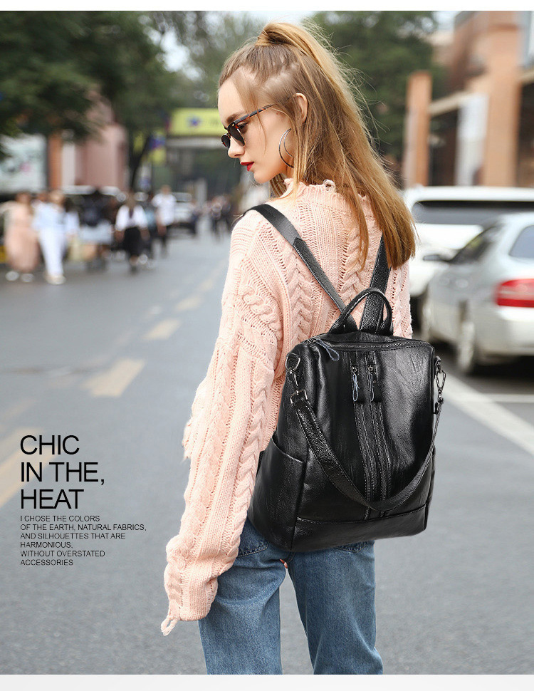 Dames Zacht Leren Rugzak Schoo - Women'S Xl Bags recensie en prijs